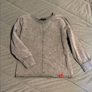 Little Bipsy 2-3t Olive Green Acid Wash Long Sleeve Shirt